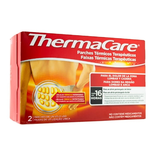 Thermacare parche térmico zona lumbar cadera 2 parches