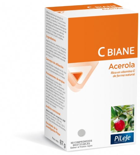 Pileje C BIANE Acerola vitamina C 60 comprimidos masticables