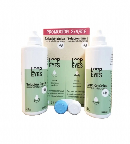 Loop eyes solucion unica + ah  2 botellas 360 ml