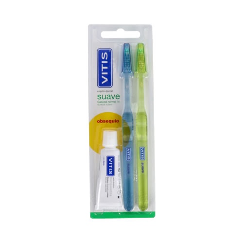 Cepillo dental adulto - vitis (suave duplo)