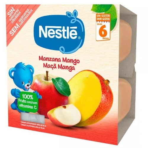 Nestle pure manzana mango (4 tarrinas 100 g)