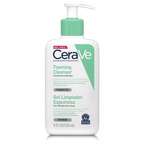 Cerave gel limpiador espumoso (1 envase 236 ml)