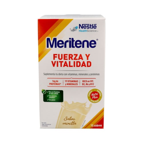 Meritene fuerza y vitalidad batido (15 sobres 30 g sabor vainilla)