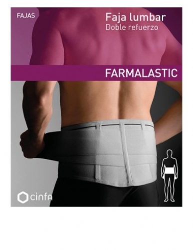 Faja lumbosacra corta - farmalastic (1 unidad talla pequeña/mediana color gris)