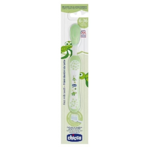 Cepillo dental infantil - chicco (3 - 36 meses 1 unidad color verde)