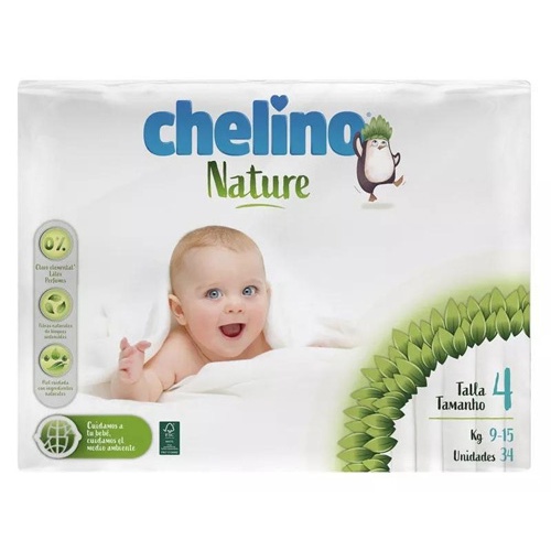 Pañal infantil - chelino nature (talla 4 34 unidades)