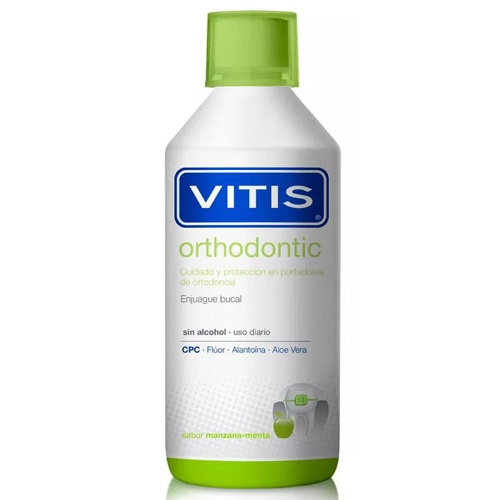 Vitis orthodontic colutorio 500 ml manzana/menta epecial ortodoncia