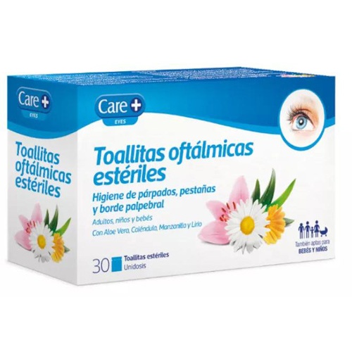 Care+ toallitas oftalmicas esteriles (30 toallitas)