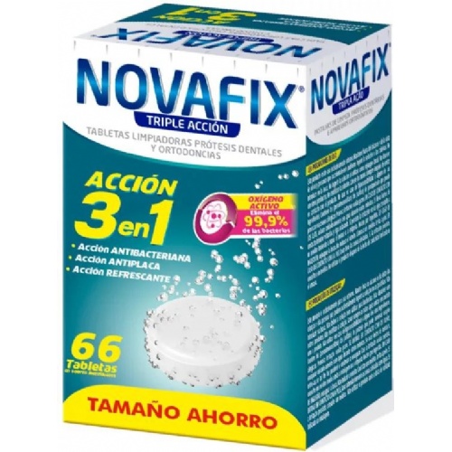 Novafix tabletas limpiadoras triple accion (66 tabletas)