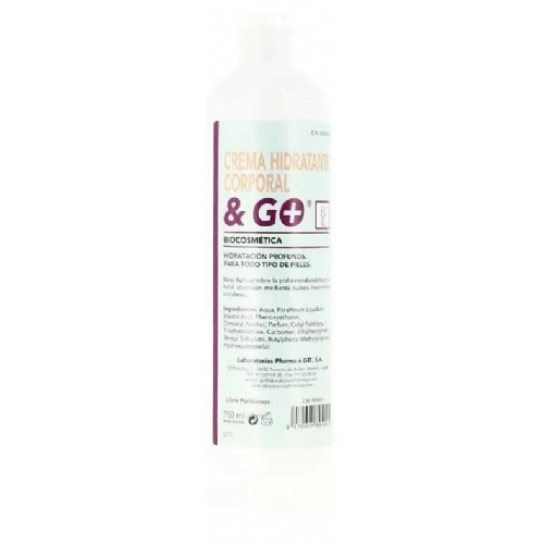 Crema hidratante corporal & go (1 envase 750 ml)