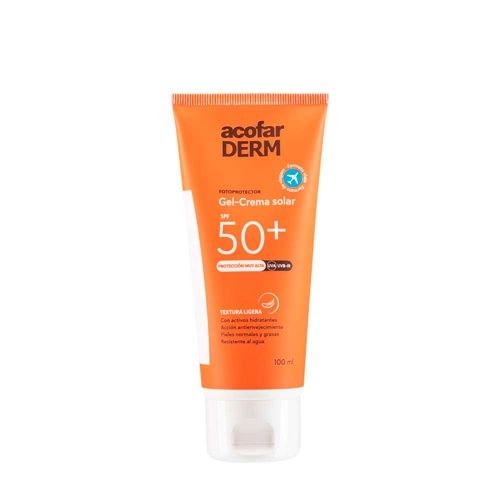 Acofarderm spf 50+ gel crema solar (1 envase 100 ml)