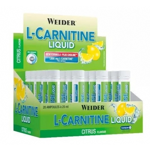 Weider  l-carnitina sabor limon 20amp.