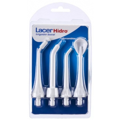 Irrigador bucal recambios - lacer hidro (4 cabezales)