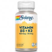 Solaray vit d3 4000 ui k2 (mk7) 60 vegcaps