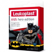 Leukoplast kids hero (8 unidades 19 x 56 mm + 4 unidades 38 x 63 mm batman)