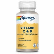 Solaray vit c 1000 mg + vit d 2000 ui 60 caps veg