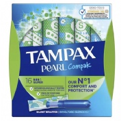 Tampax compak pearl tampon 100%algodon (16 unidades super)