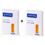 Vitis seda dental con cera (50 m 2 unidades duplo)