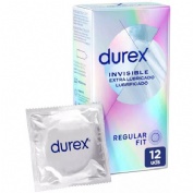 Durex invisible extra fino extra lubricado - preservativos (12 unidades)