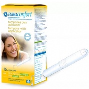 Tampones 100% algodon - farmaconfort con aplicador (16 unidades regular)