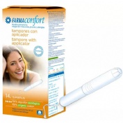 Tampones 100% algodon - farmaconfort con aplicador (14 unidades super plus)