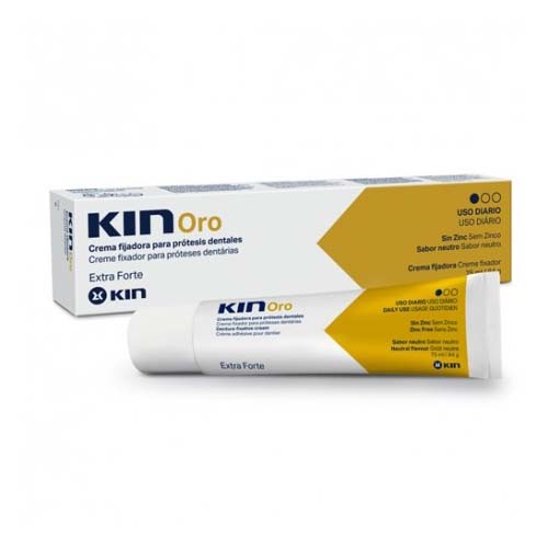 Kin oro crema fijadora - adhesivo protesis dental (1 tubo 75 ml sabor neutro)